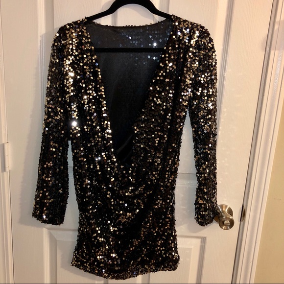Odette Christiane Sequin Hollywood Scene Dress - Picture 2 of 4